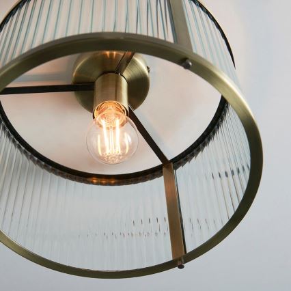 Endon 106265 - Φωτιστικό οροφής RIDGETON 1xE27/10W/230V ορείχαλκος