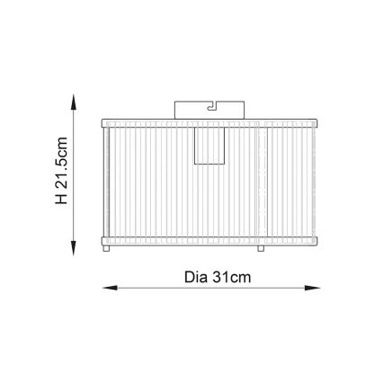 Endon 106265 - Φωτιστικό οροφής RIDGETON 1xE27/10W/230V ορείχαλκος