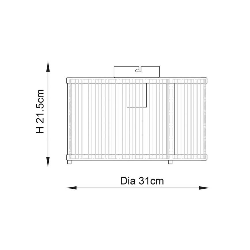Endon 106265 - Φωτιστικό οροφής RIDGETON 1xE27/10W/230V ορείχαλκος