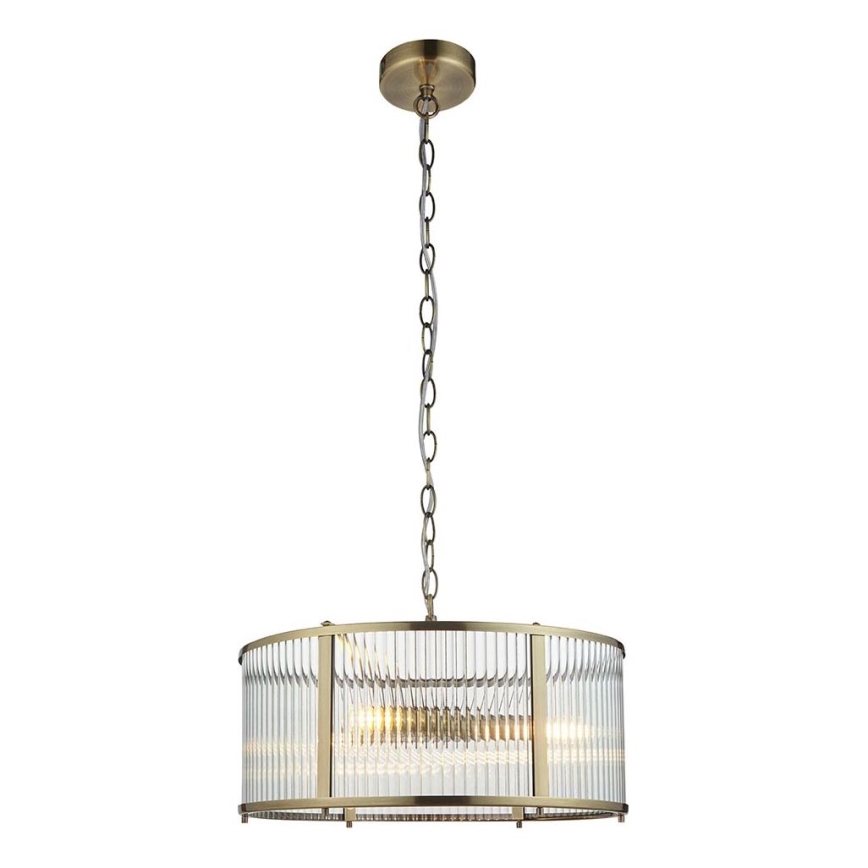 Endon 106282 - Κρεμαστό φωτιστικό με αλυσίδα RIDGETON 3xE14/6W/230V ορείχαλκος
