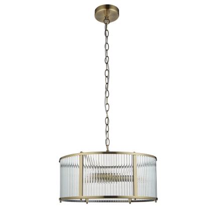 Endon 106282 - Κρεμαστό φωτιστικό με αλυσίδα RIDGETON 3xE14/6W/230V ορείχαλκος