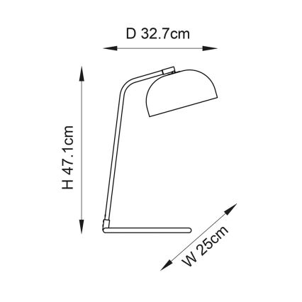 Endon 106336 - Επιτραπέζιο φωτιστικό BRAIR 1xE14/7W/230V μαύρο