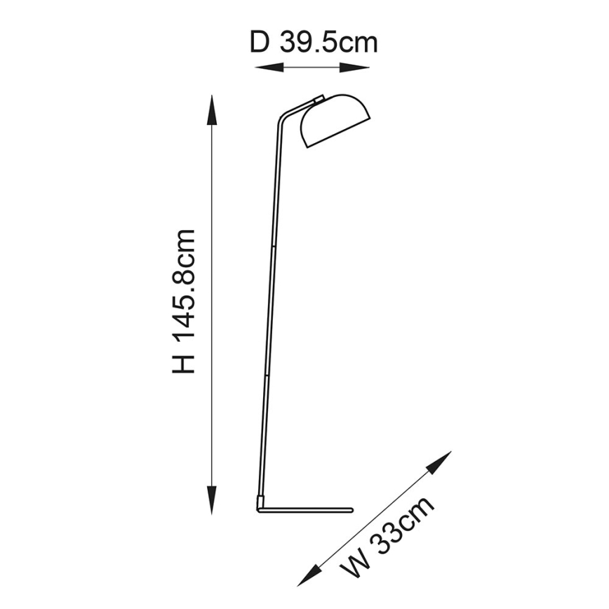 Endon 106337 - Επιδαπέδιο φωτιστικό BRAIR 1xE27/10W/230V μαύρο