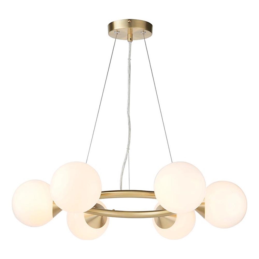 Endon 106390 - Κρεμαστό φωτιστικό OTIS με καλώδιο ανάρτησης, 6xG9/3W/230V, χρυσό