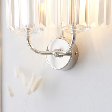 Endon 106448 - Επιτοίχιο φωτιστικό CHESTERFIELD 2xE14/6W/230V γυαλισμένο χρώμιο