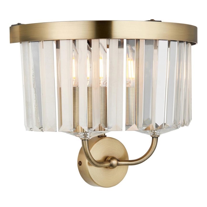Endon 106450 - Φωτιστικό τοίχου CHESTERFIELD 2xE14/6W/230V ορείχαλκος