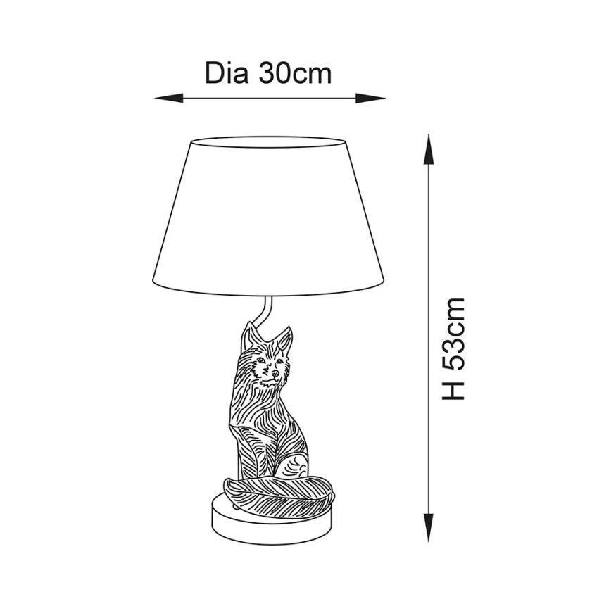 Endon 106796 - Eπιτραπέζιο φωτιστικό FOX 1xE14/6W/230V μαύρο/ορείχαλκος