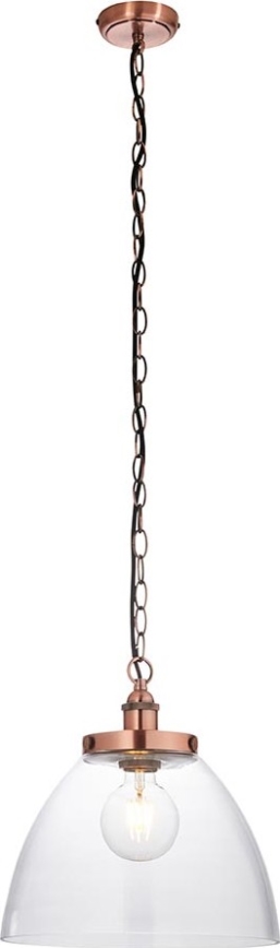 Endon 106895 - Πολυέλαιος με αλυσίδα HANSEN 1xE27/10W/230V χάλκινος