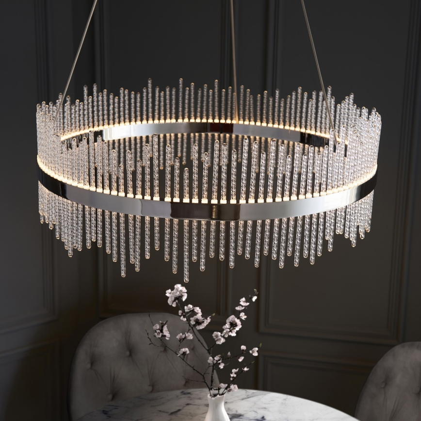 Endon 107108 - Κρεμαστό φωτιστικό LED με καλώδιο LED/56W/230V 3000K σε γυαλιστερό χρώμιο