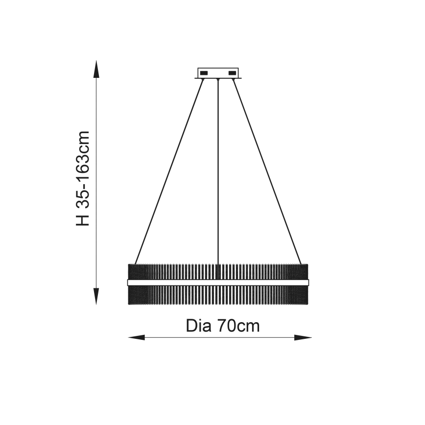 Endon 107108 - Κρεμαστό φωτιστικό LED με καλώδιο LED/56W/230V 3000K σε γυαλιστερό χρώμιο