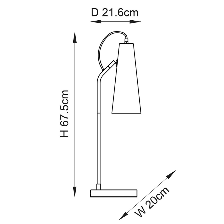 Endon 107527 - Επιτραπέζιο φωτιστικό KARNA 1xE27/10W/230V ορείχαλκος