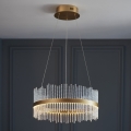 Endon 107671 - Led Dimmable κρεμαστό φωτιστικό οροφής ADRIEL LED/41W/230V 3000K διάμετρος 51 cm χρυσό/διαφανές