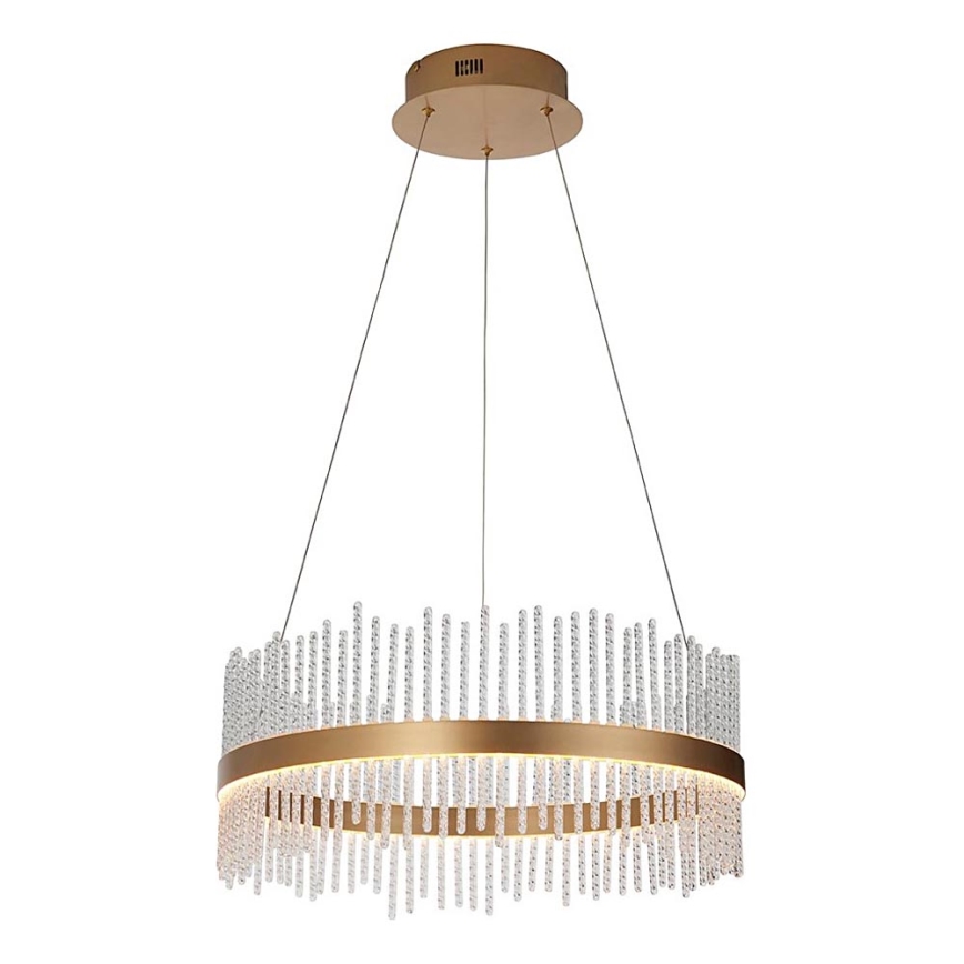 Endon 107671 - Led Dimmable κρεμαστό φωτιστικό οροφής ADRIEL LED/41W/230V 3000K διάμετρος 51 cm χρυσό/διαφανές