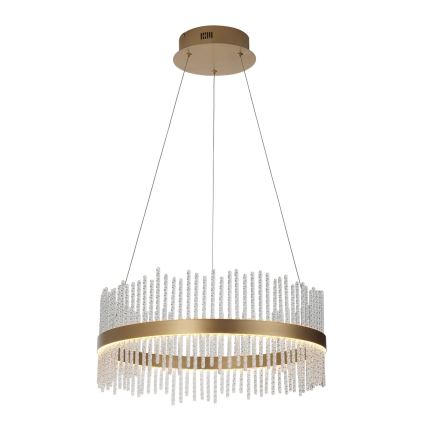 Endon 107671 - Led Dimmable κρεμαστό φωτιστικό οροφής ADRIEL LED/41W/230V 3000K διάμετρος 51 cm χρυσό/διαφανές