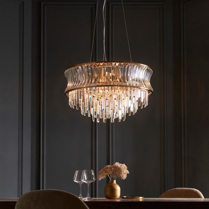 Endon 107785 - Κρεμαστό φωτιστικό με καλώδιο 9xE14/6W/230V χρυσό
