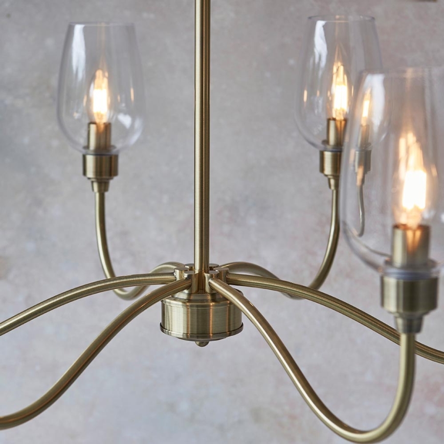 Endon 107791 - Πολυέλαιος με αλυσίδα 6xE14/6W/230V ορείχαλκος