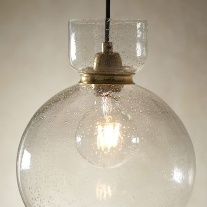 Endon 107948 - Κρεμαστό φωτιστικό με καλώδιο 1xE27/10W/230V χρυσό/καπνιστό γκρι