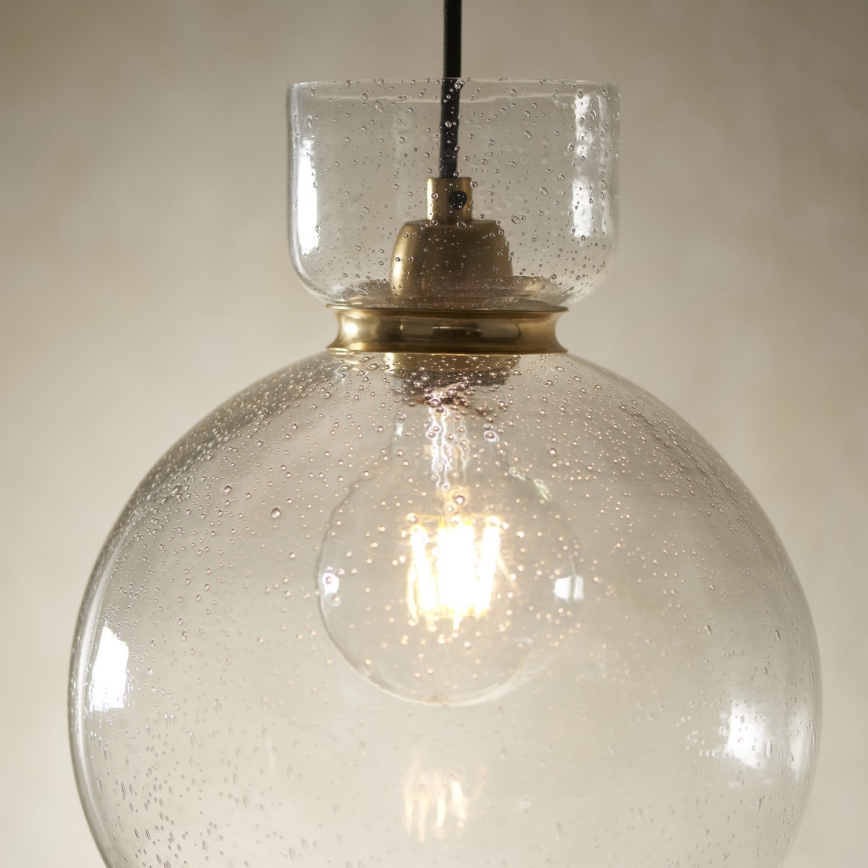 Endon 107948 - Κρεμαστό φωτιστικό με καλώδιο 1xE27/10W/230V χρυσό/καπνιστό γκρι