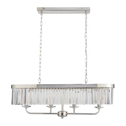 Endon 109058 - Πολυέλαιος με αλυσίδα 4xE14/6W/230V γυαλιστερό χρώμιο