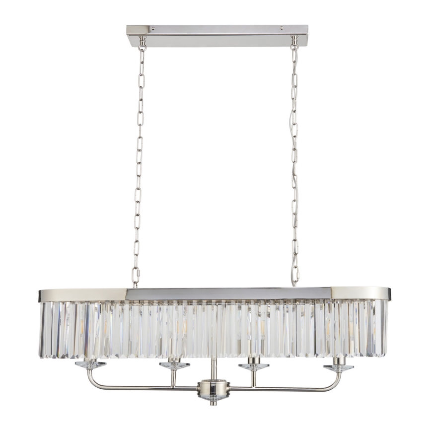 Endon 109058 - Πολυέλαιος με αλυσίδα 4xE14/6W/230V γυαλιστερό χρώμιο