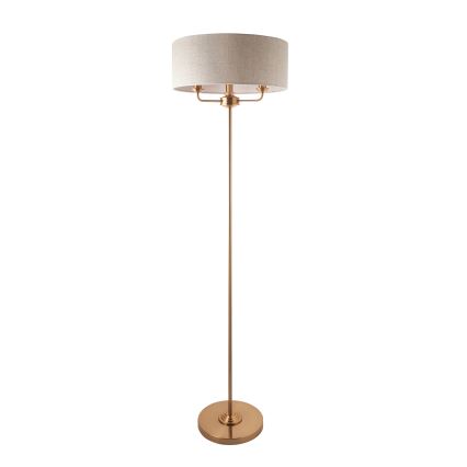 Endon 110724 - Επιδαπέδιο φωτιστικό HIGHCLERE 1xE14/40W/230V μπεζ/ορείχαλκος
