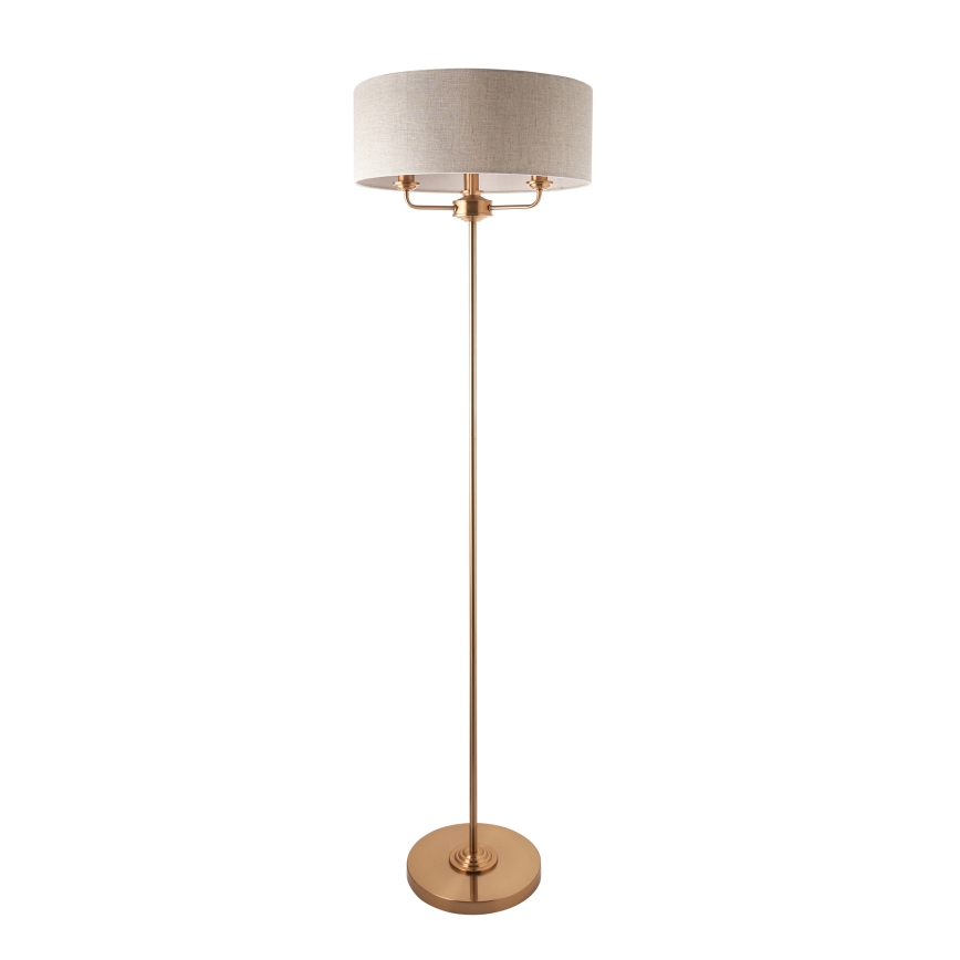 Endon 110724 - Επιδαπέδιο φωτιστικό HIGHCLERE 1xE14/40W/230V μπεζ/ορείχαλκος