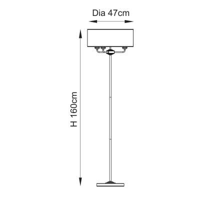 Endon 110724 - Επιδαπέδιο φωτιστικό HIGHCLERE 1xE14/40W/230V μπεζ/ορείχαλκος