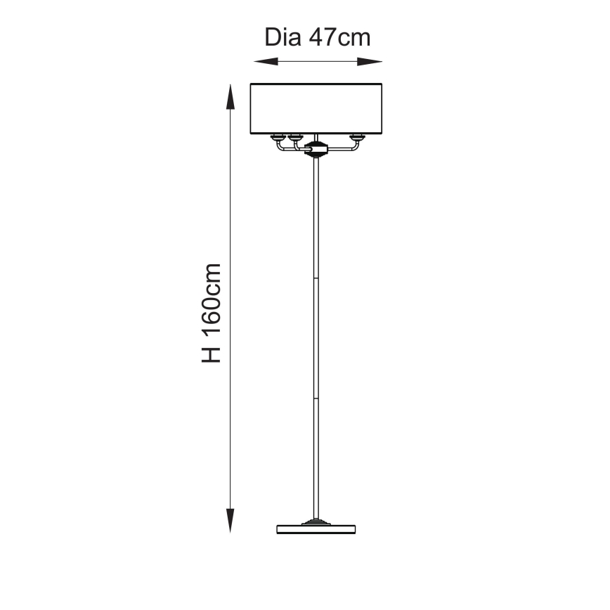 Endon 110724 - Επιδαπέδιο φωτιστικό HIGHCLERE 1xE14/40W/230V μπεζ/ορείχαλκος