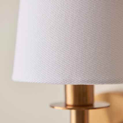 Endon 110738 - Επιτοίχιο φωτιστικό 1xE14/6W/230V λευκό/χρυσό