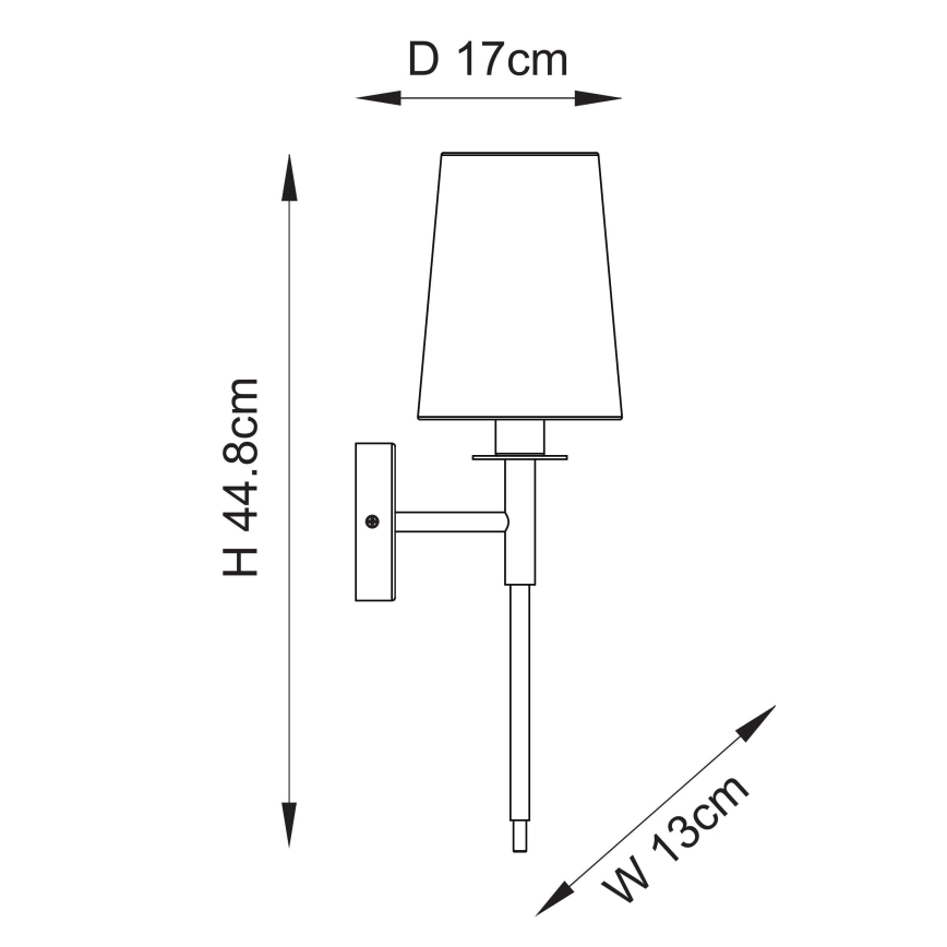 Endon 110738 - Επιτοίχιο φωτιστικό 1xE14/6W/230V λευκό/χρυσό
