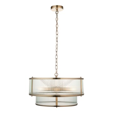 Endon 110944 - Πολυέλαιος με αλυσίδα RIDGETON 5xE14/6W/230V ορείχαλκος