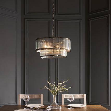 Endon 110944 - Πολυέλαιος με αλυσίδα RIDGETON 5xE14/6W/230V ορείχαλκος