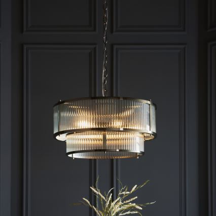Endon 110944 - Πολυέλαιος με αλυσίδα RIDGETON 5xE14/6W/230V ορείχαλκος