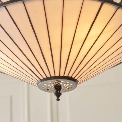 Endon 111870 - Πολυέλαιος σε αλυσίδα Tiffany FARGO 3xE27/10W/230V, διάμ. 41,5 εκ.