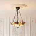 Endon 111879 - Κρεμαστό φωτιστικό σε αλυσίδα Tiffany INGRAM 3xE27/10W/230V Ø 45 cm