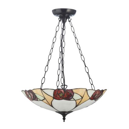 Endon 111879 - Κρεμαστό φωτιστικό σε αλυσίδα Tiffany INGRAM 3xE27/10W/230V Ø 45 cm