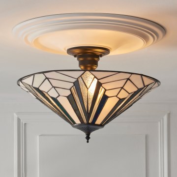 Endon 111895 - Πλαφονιέρα Tiffany ASTORIA 3xE27/10W/230V, διάμ. 48 εκ.