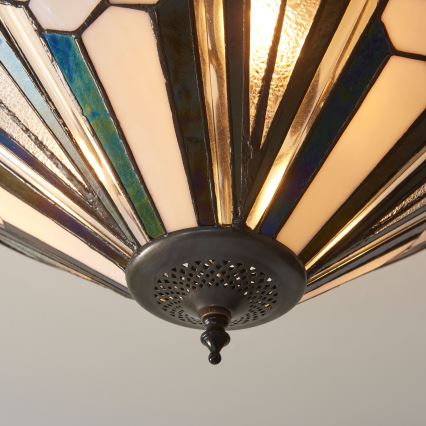 Endon 111895 - Πλαφονιέρα Tiffany ASTORIA 3xE27/10W/230V, διάμ. 48 εκ.