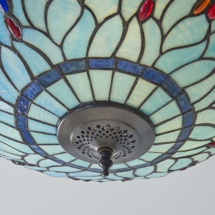Endon 111899 - Φωτιστικό οροφής Tiffany DRAGONFLY 3xE27/10W/230V, διάμ. 50 cm