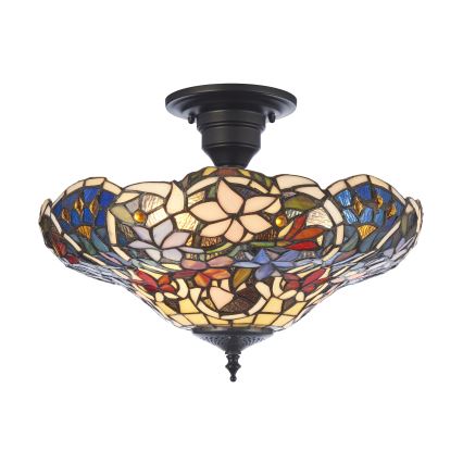 Endon 111915 - Επιφανειακό φωτιστικό οροφής Tiffany SULLIVAN 3xE27/10W/230V Ø 40 εκ.