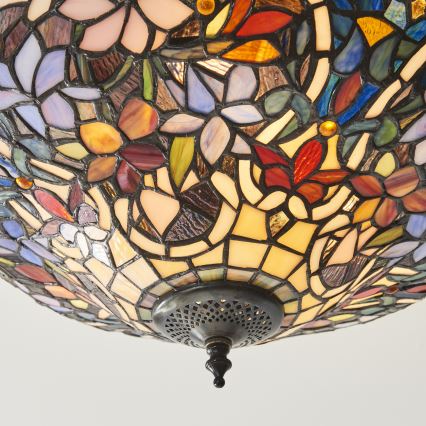 Endon 111915 - Επιφανειακό φωτιστικό οροφής Tiffany SULLIVAN 3xE27/10W/230V Ø 40 εκ.