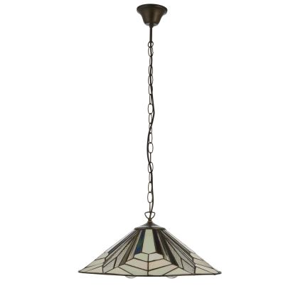 Endon 111922 - Κρεμαστό φωτιστικό σε αλυσίδα Tiffany ASTORIA, 3xE27/10W/230V, Ø 48 cm