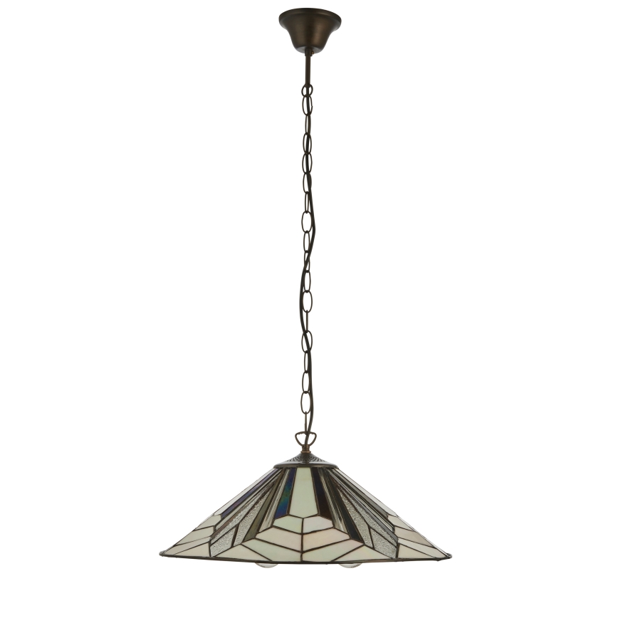 Endon 111922 - Κρεμαστό φωτιστικό σε αλυσίδα Tiffany ASTORIA, 3xE27/10W/230V, Ø 48 cm