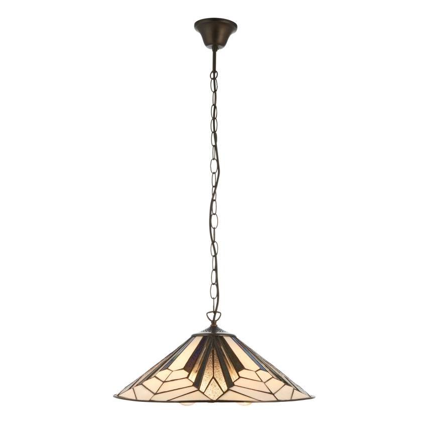 Endon 111922 - Κρεμαστό φωτιστικό σε αλυσίδα Tiffany ASTORIA, 3xE27/10W/230V, Ø 48 cm