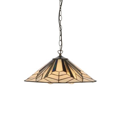 Endon 111922 - Κρεμαστό φωτιστικό σε αλυσίδα Tiffany ASTORIA, 3xE27/10W/230V, Ø 48 cm