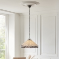 Endon 111961 - Πολυέλαιος με αλυσίδα Tiffany FARGO 3xE27/10W/230V, διάμ. 50 cm