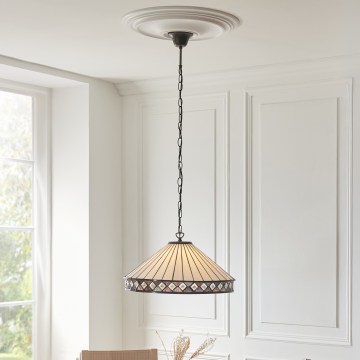 Endon 111961 - Πολυέλαιος με αλυσίδα Tiffany FARGO 3xE27/10W/230V, διάμ. 50 cm