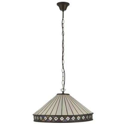 Endon 111961 - Πολυέλαιος με αλυσίδα Tiffany FARGO 3xE27/10W/230V, διάμ. 50 cm
