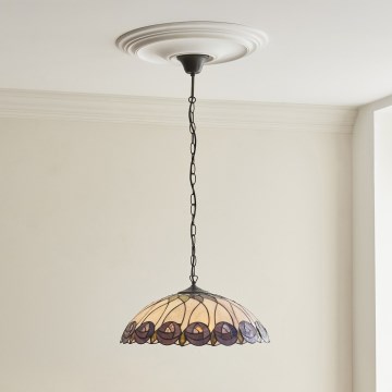 Endon 111985 - Κρεμαστό φωτιστικό σε αλυσίδα Tiffany HUTCHINSON 3xE27/10W/230V Ø 50 cm