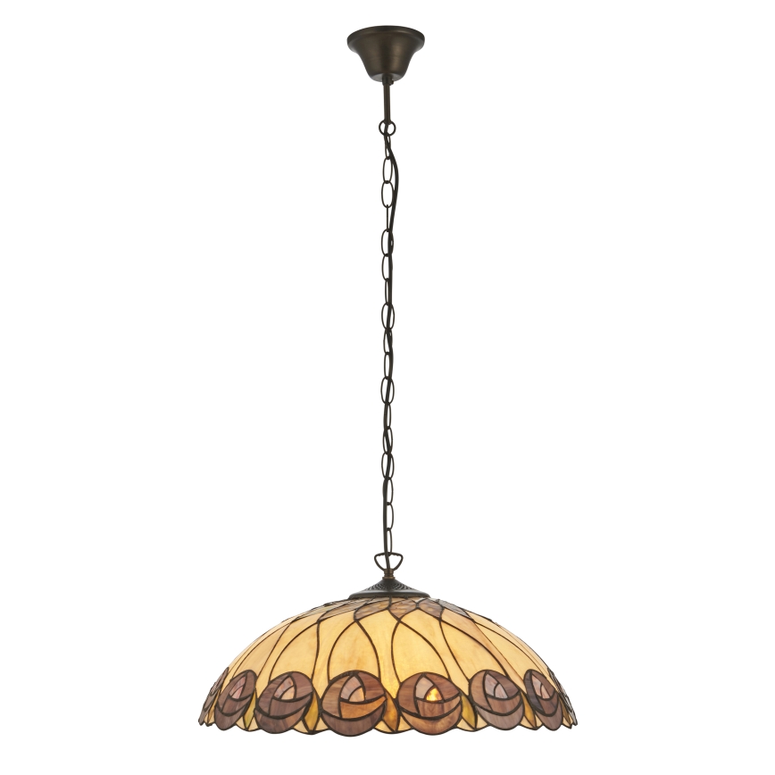 Endon 111985 - Κρεμαστό φωτιστικό σε αλυσίδα Tiffany HUTCHINSON 3xE27/10W/230V Ø 50 cm